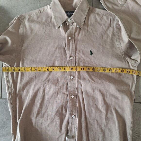 Ralph Lauren Long Sleeve Button Down  Textured Cotton Shirt Men's 15/32 - Picture 7 of 7